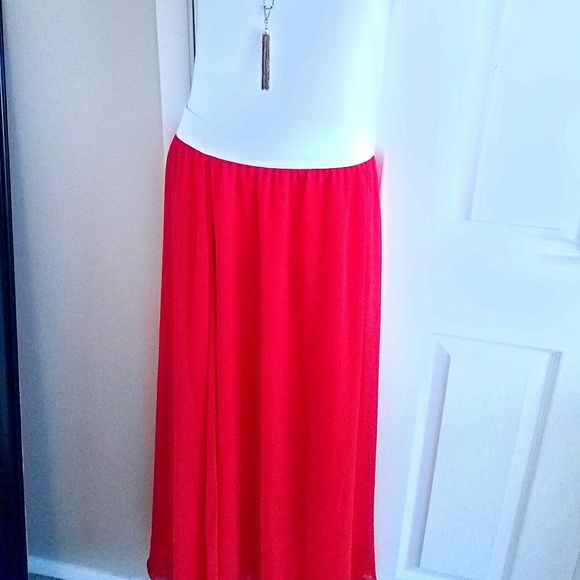 Maxi Skirt, sheer with built in slip - Picture 2 of 3